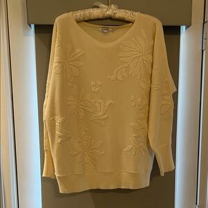 Chico's Cream Floral Sweater